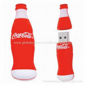 USB2.0 Flash Memory Drive, 128MB-64GB Capacity, Logo Design, Soft PVC Materials